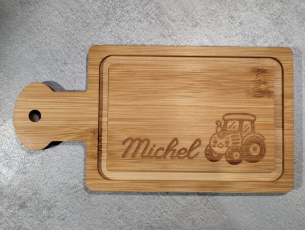 Mini Frühstücksbrettchen mit Name und Motiv für Kinder, personalisierbar