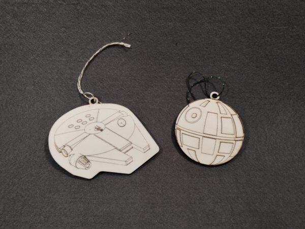 Death Star Battle - Weihnachts Anhänger aus Holz - 10-teilig - Image 6